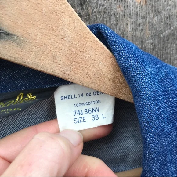 Vintage 70s Wrangler No-Fault Denims Trucker Jacket 38 L 74136NV - Picture 4 of 13